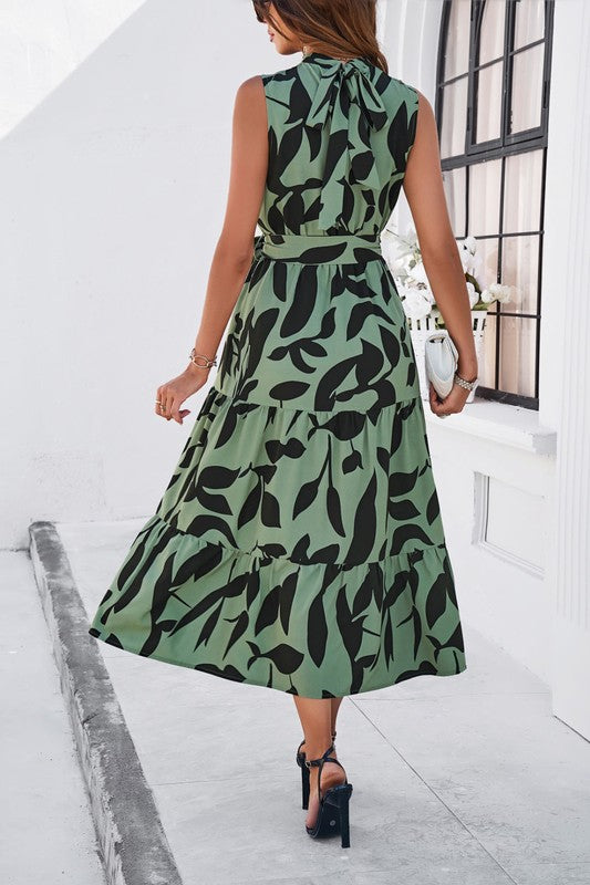 Tie back Midi Dress