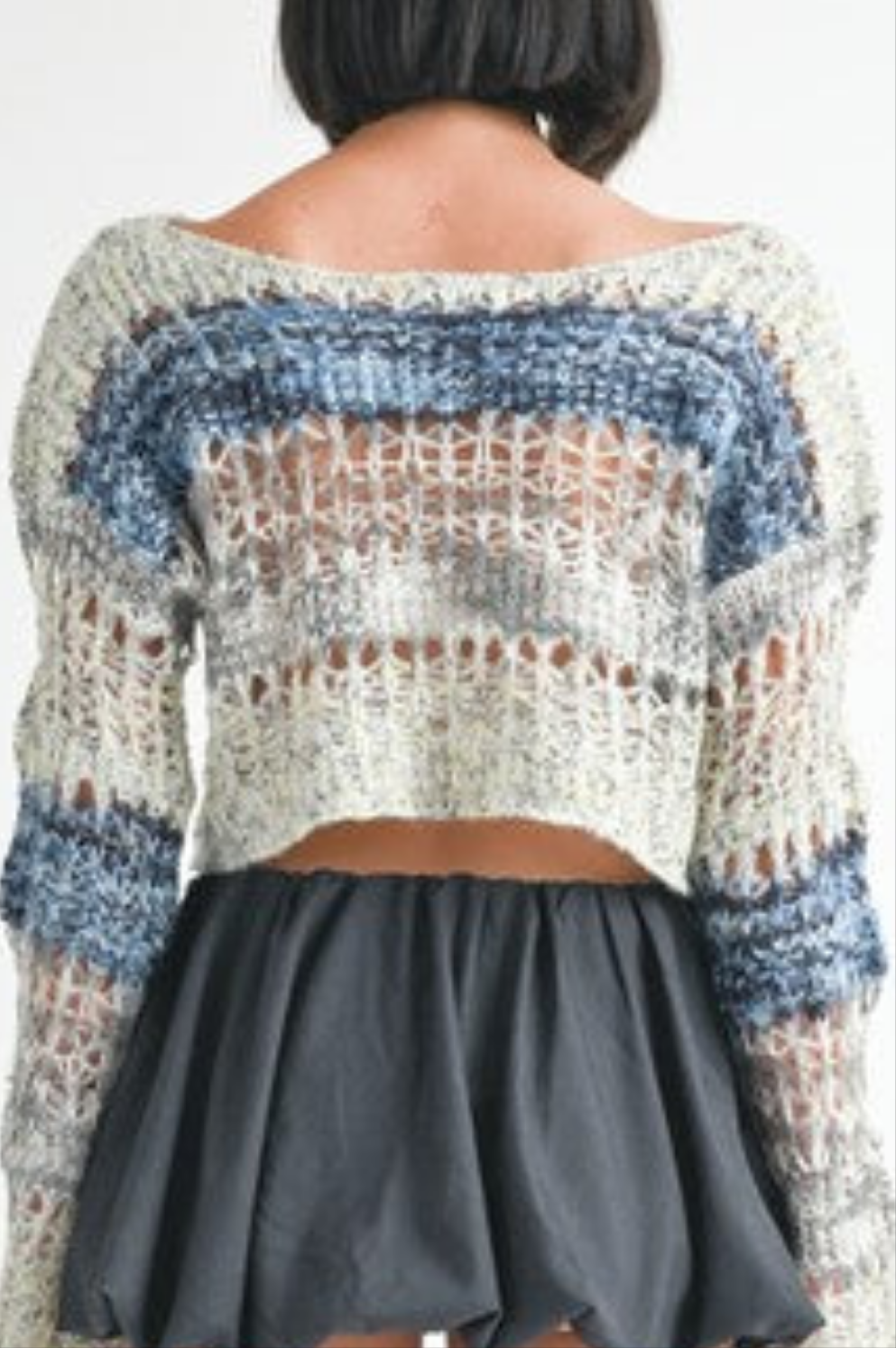 LOOSE KNITTED CROP SWEATER