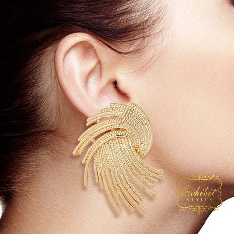 Rope Design Clip-On Earrings