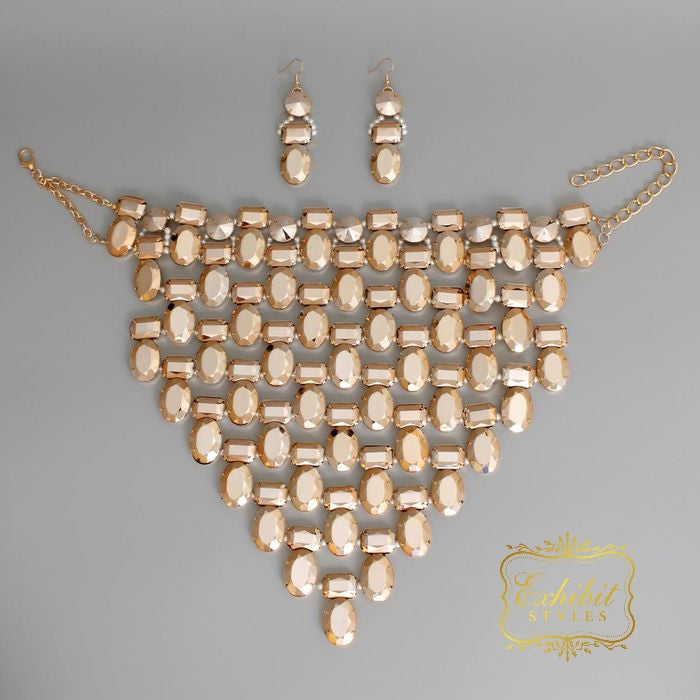 Opulent Jeweled Bib Necklace