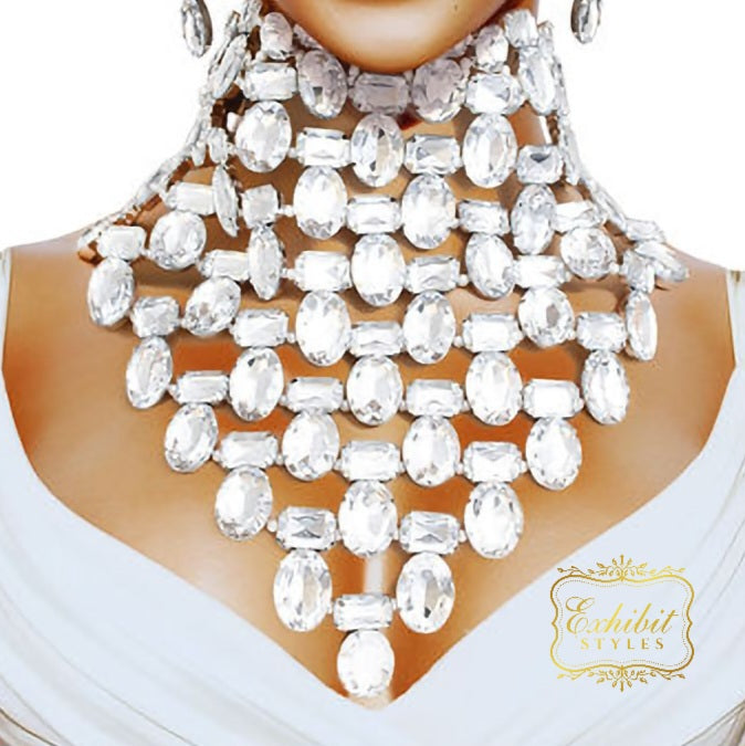 Opulent Jeweled Bib Necklace