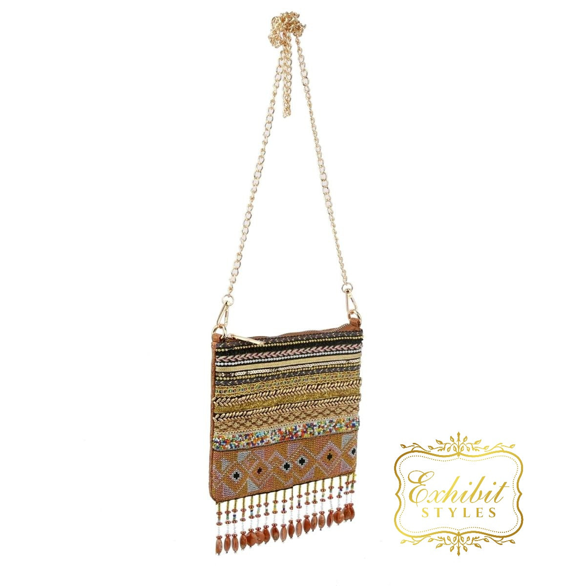 Beaded Boho Crossbody Bag