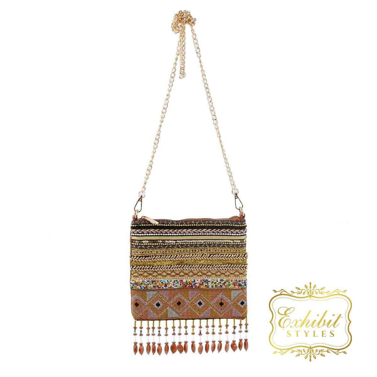 Beaded Boho Crossbody Bag