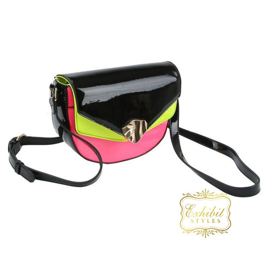 Black and Neon Crossbody Bag