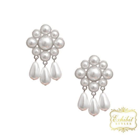 Pearl Flower Earrings