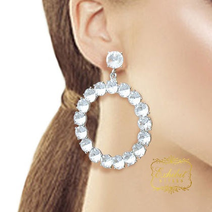 Crystal Circle Earrings