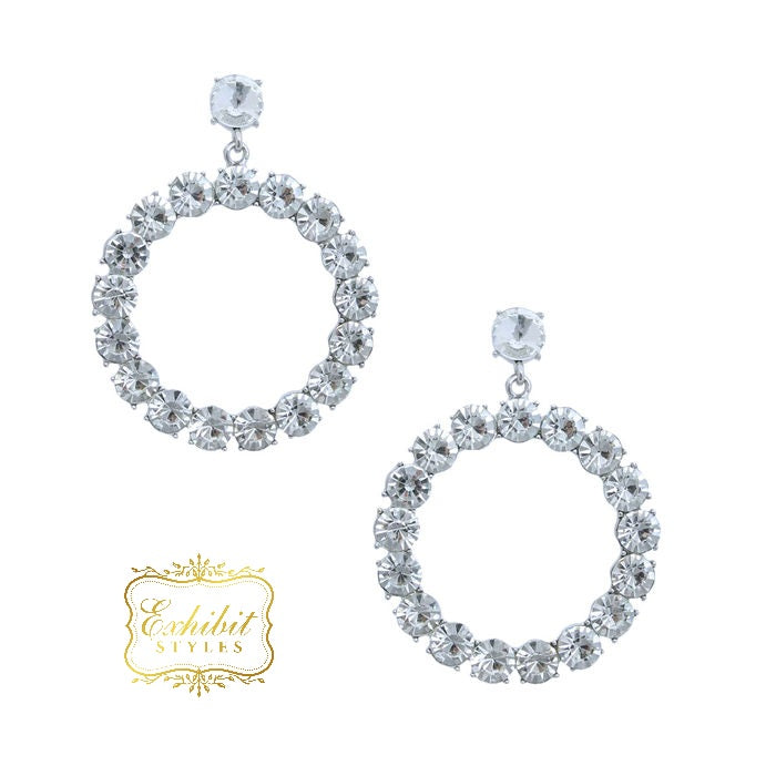 Crystal Circle Earrings