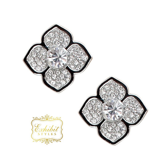 French Inspired Flower Stud Earrings